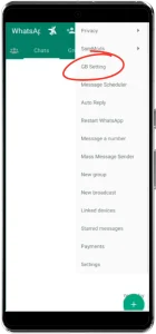 How to unhide chat on GB WhatsApp 2 GB Setting
