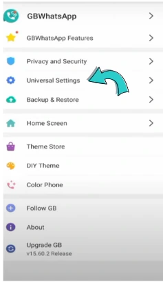 Universal Settings image