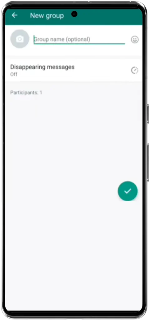 How to create a group on GB WhatsApp 3 enter group name