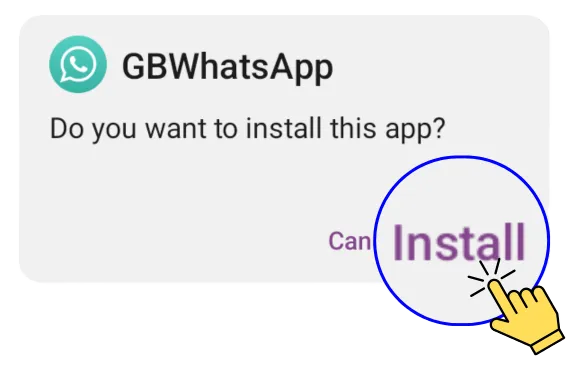 GB WhatsApp APK Download Latest Version Updated 11 install button